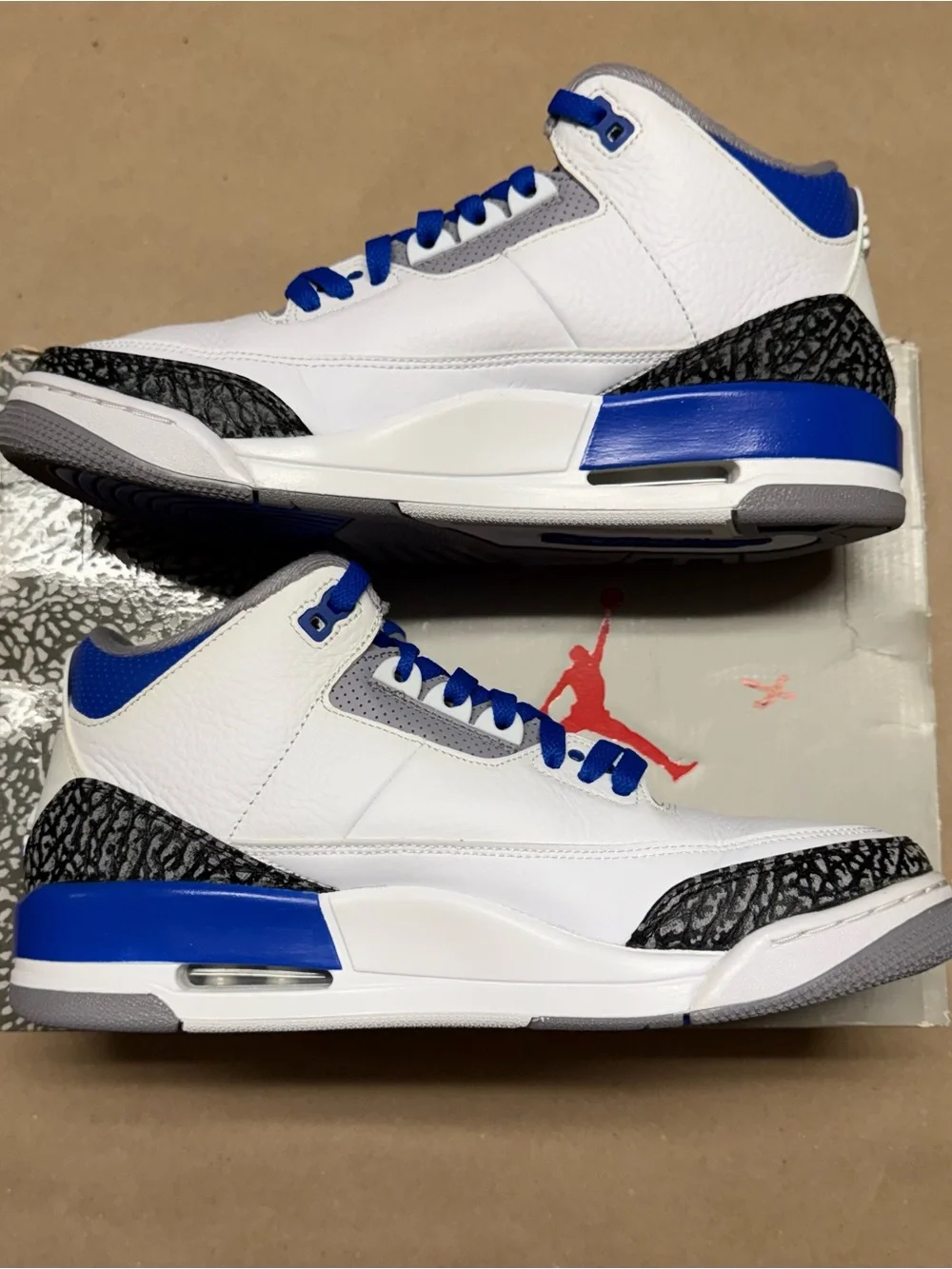 Nike Air Jordan 3 III Retro Racer Blue Mens size 10.5 Basketball shoes Rare!